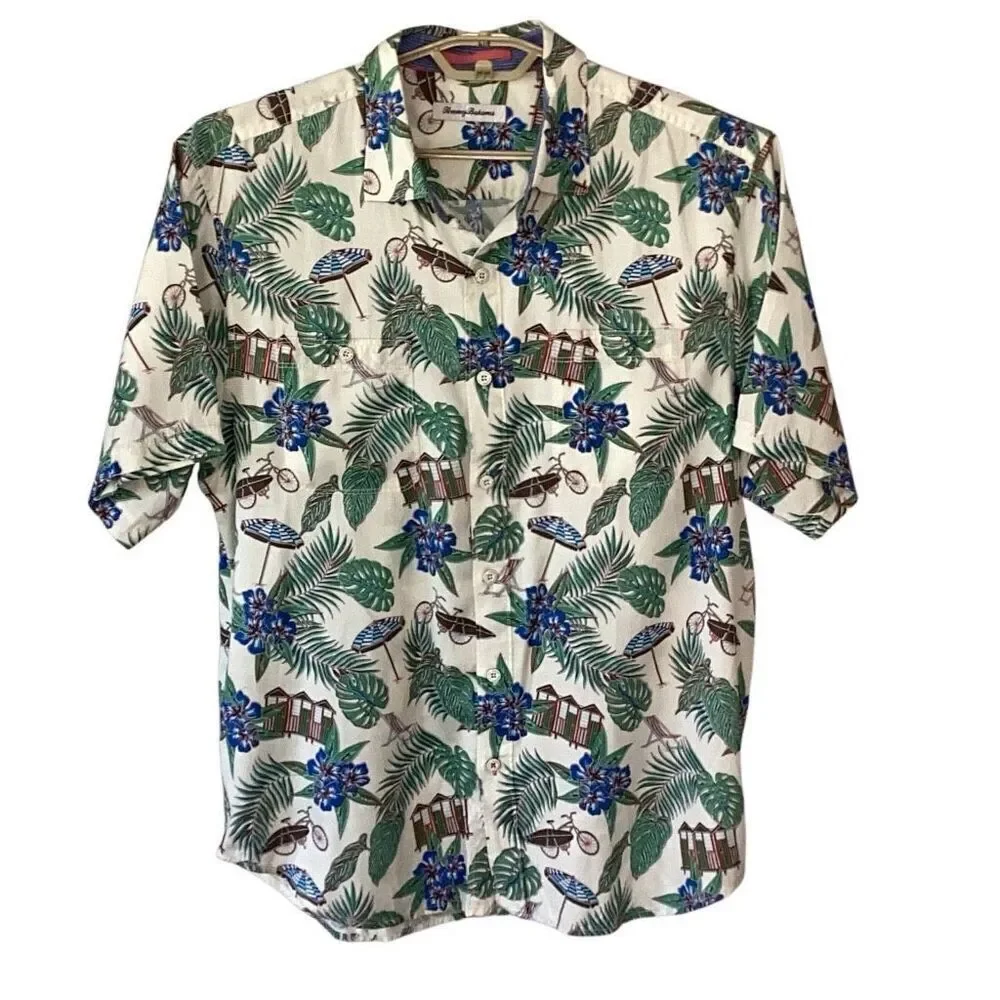 Tommy Bahama Cabana Club Camp Shirt Men’s Large Short Sleeve